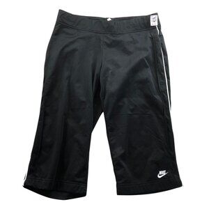 Nike Women Capri Pants Large Black Sportswear Pull On Activewear Classic Stretch